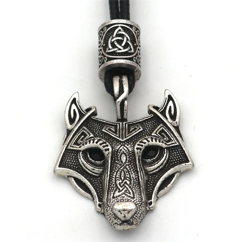 Green Black Red Eyes Wolf Different Amulet Pendant Nordic Bead Valknut Trinity Viking Necklace Talisman Wicca Jewelry - Image 11