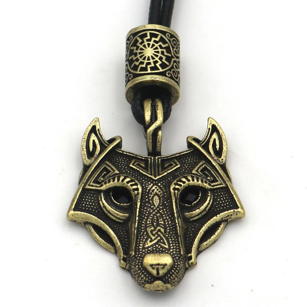 Green Black Red Eyes Wolf Different Amulet Pendant Nordic Bead Valknut Trinity Viking Necklace Talisman Wicca Jewelry - Image 20