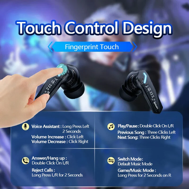 Pro Earphones Bluetooth 5.3 Wireless Earbuds Low Latency Headphones HD Call Dual Mode Gaming Headset Mic - Image 6