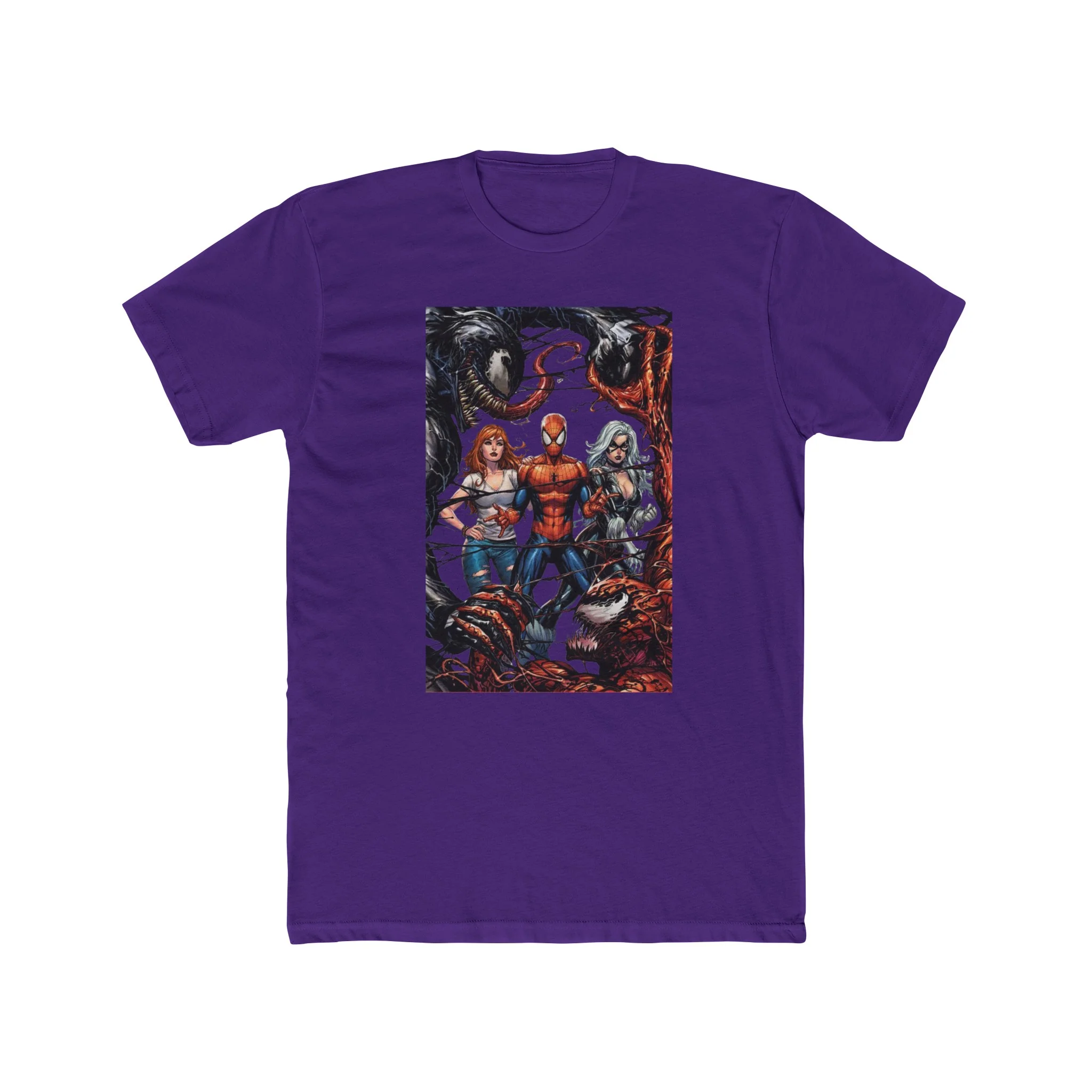 Spider-Man Venom Carnage MJ & Black Cat Crew Tee Shirt - Image 8